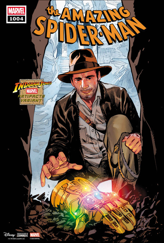 AMAZING SPIDER-MAN #1004 SARA PICHELLI INDIANA JONES MARVEL ARTIFACT VARIANT (Pre-Order by 10/19/26 | Est. In-Store: 11/25/26 | Ships after release)