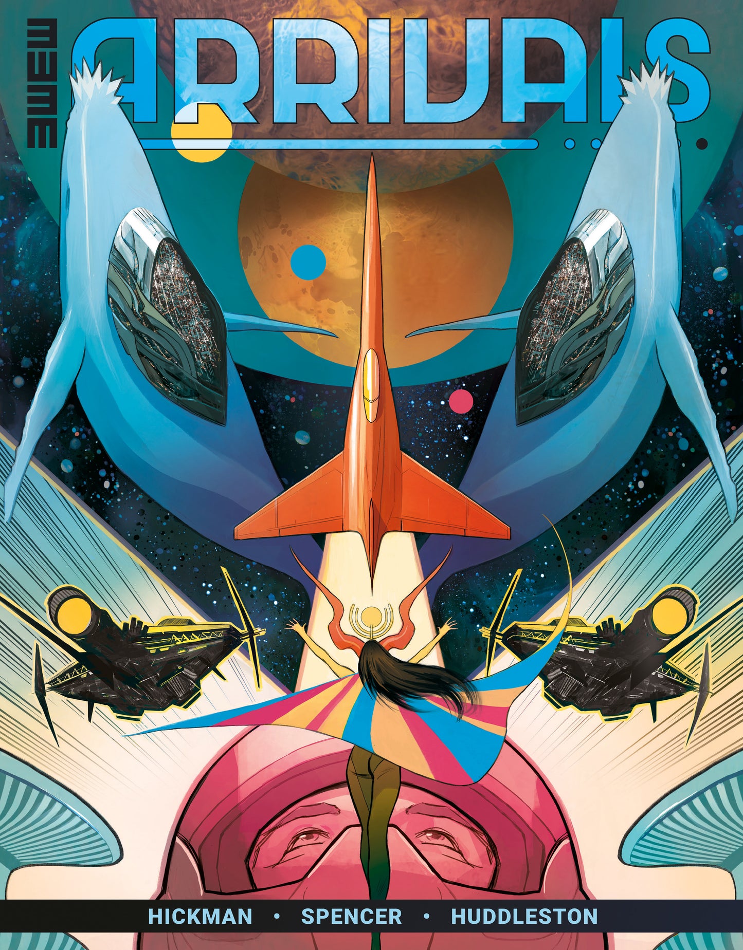 Arrivals #1 (CVR A) (3W3M) (Mike Huddleston) (Pre-Order by 09/14/26 | Est. In-Store: 10/21/26 | Ships after release)