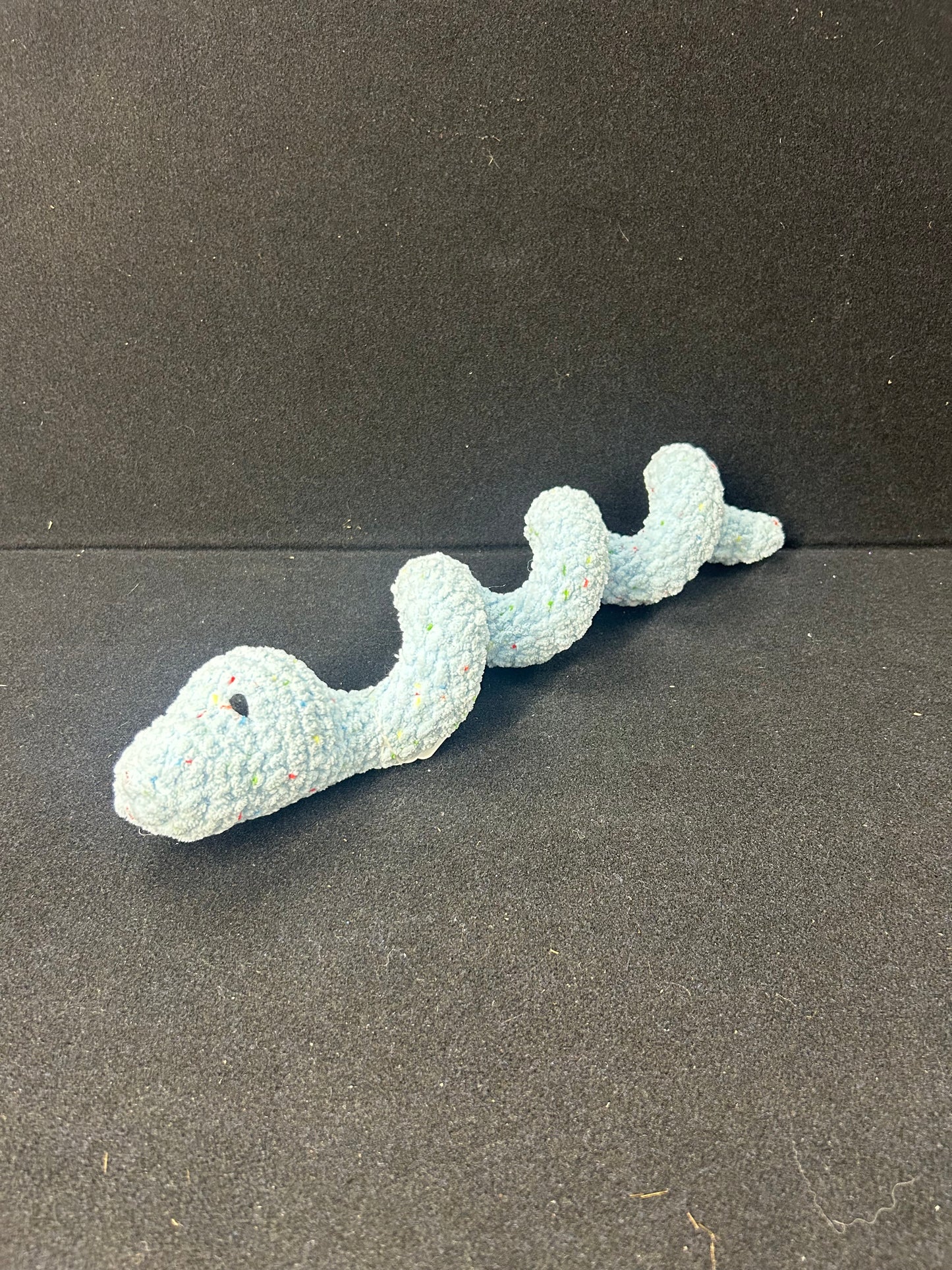 Light Blue Sparkle Crochet Snake