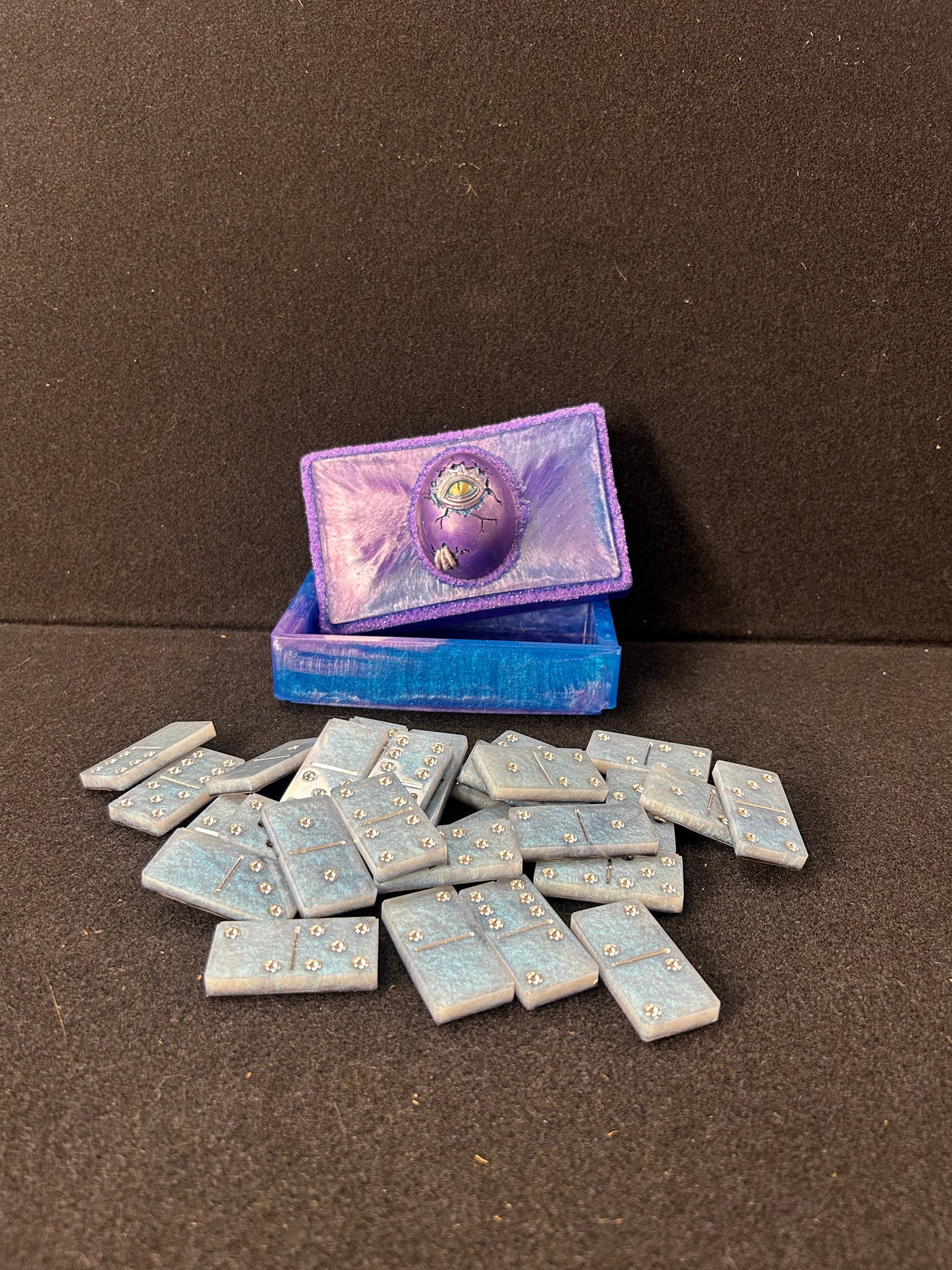 Purple Blue Dragon Egg Jewelry Box