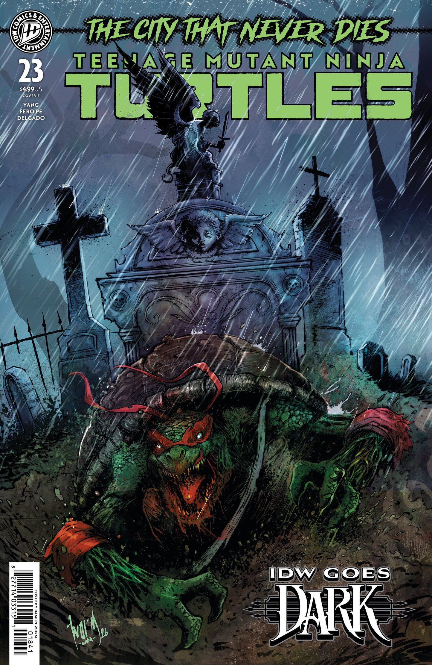 Teenage Mutant Ninja Turtles #23 Variant E (Damien Worm IDW Goes Dark Variant) (Pre-Order by 09/07/26 | Est. In-Store: 10/14/26 | Ships after release)