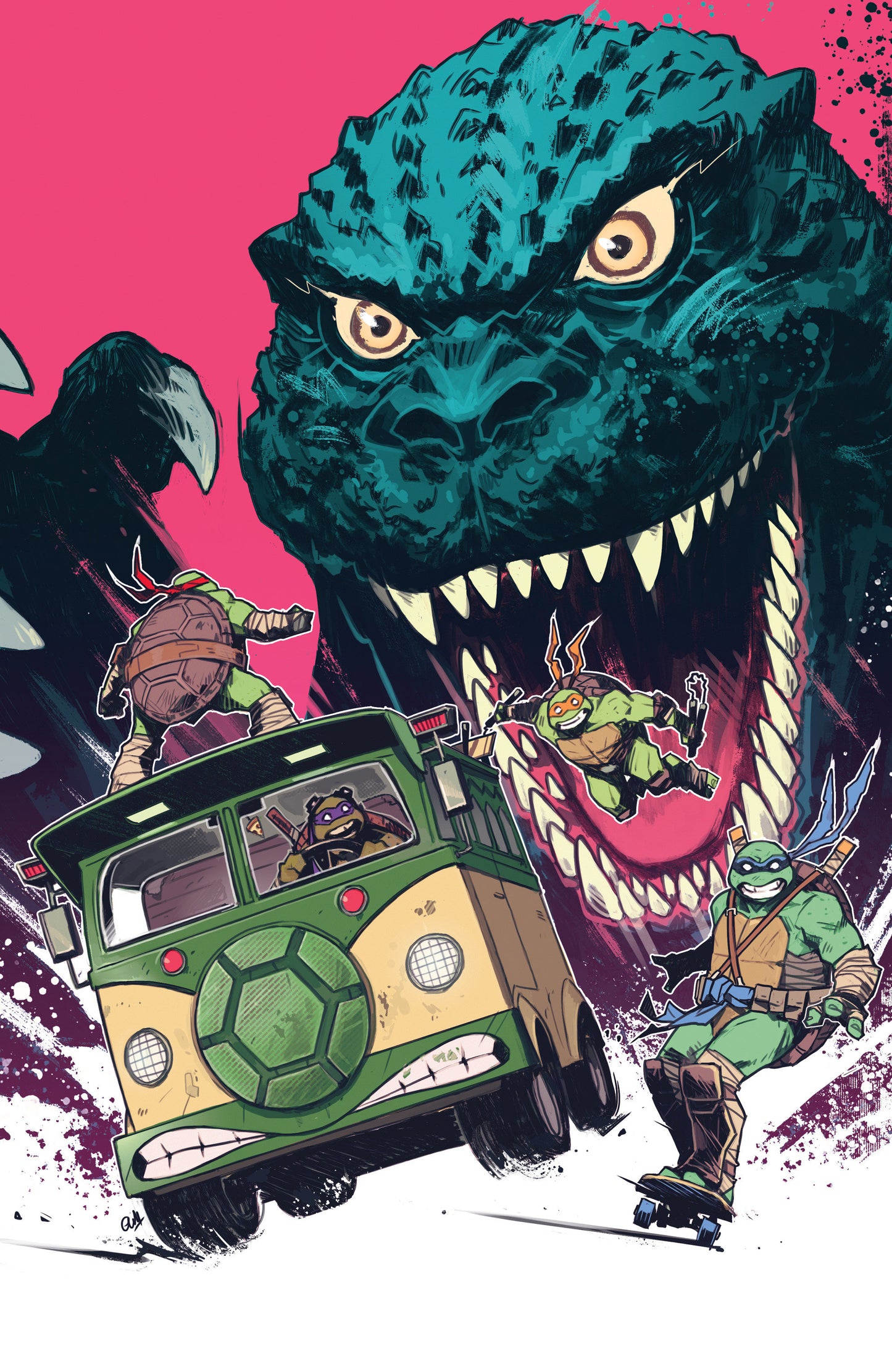 Teenage Mutant Ninja Turtles x Godzilla #3 Variant RI (25) (Wijngaard Full Art) (Order By 12/15/2025) (Estimated In Store By 02/04/2026)