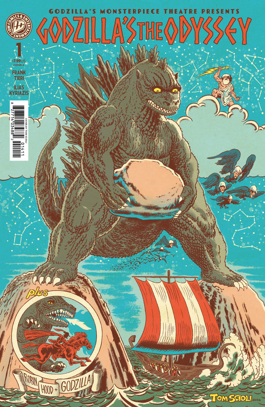 Godzilla’s Monsterpiece Theatre Presents: Godzilla’s The Odyssey Cover A (Scioli) (Order By 05/04/26) (Estimated In Store By 06/10/26) (THIS ITEM IS A PRE-ORDER AND YOU WILL NOT RECEIVE IT UNTIL AFTER THE IN STORE DATE)