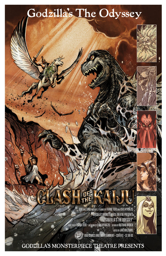 Godzilla’s Monsterpiece Theatre Presents: Godzilla’s The Odyssey Variant C (Tunica Movie Homage Cover) (Order By 05/04/26) (Estimated In Store By 06/10/26) (THIS ITEM IS A PRE-ORDER AND YOU WILL NOT RECEIVE IT UNTIL AFTER THE IN STORE DATE)