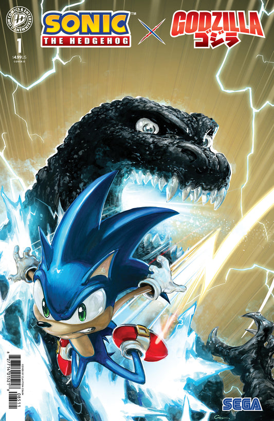 Sonic the Hedgehog x Godzilla #1 Variant D (Crain) (Order By 06/08/26) (Estimated In Store By 07/15/26) (THIS ITEM IS A PRE-ORDER AND YOU WILL NOT RECEIVE IT UNTIL AFTER THE IN STORE DATE)