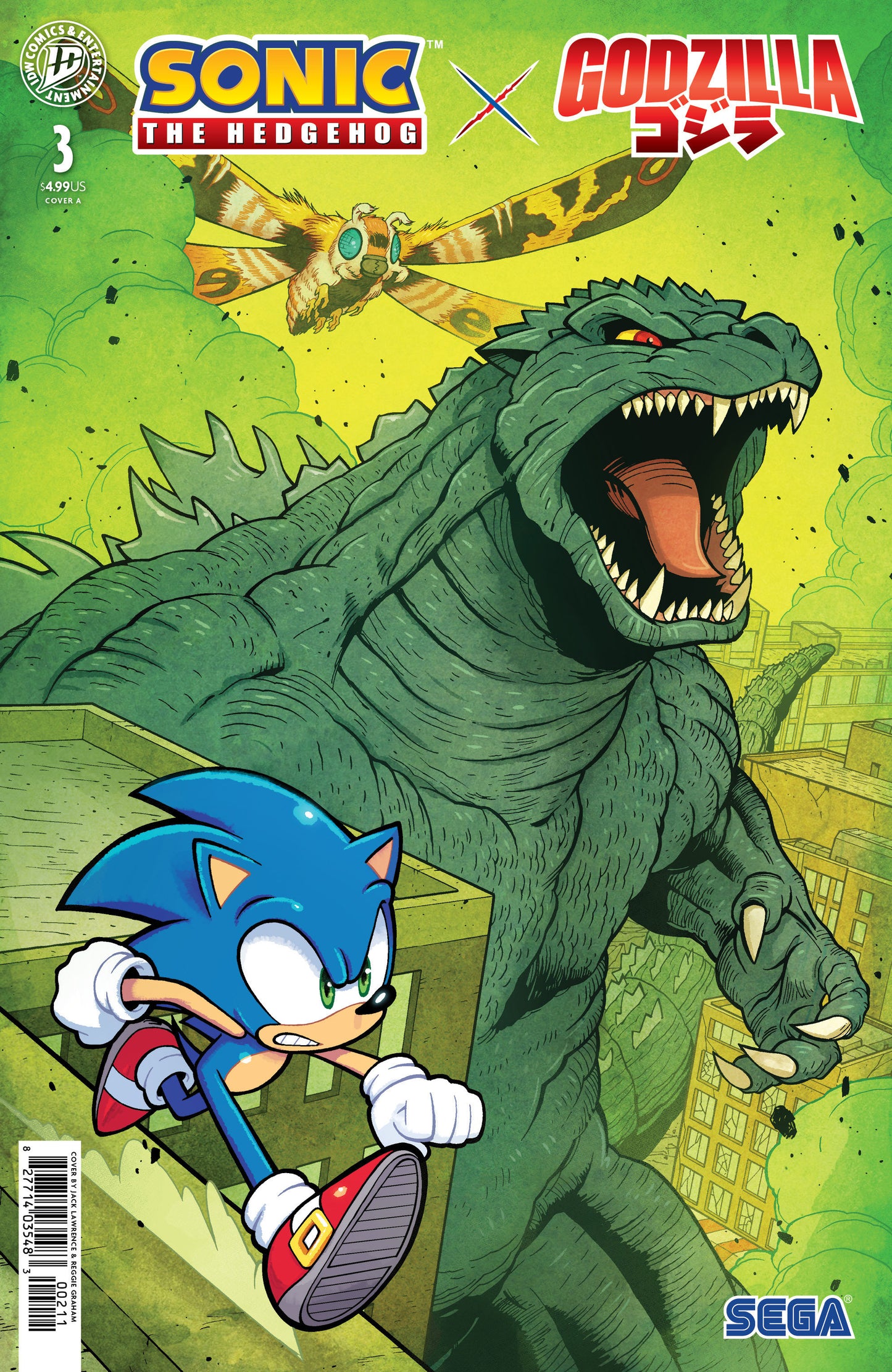 Sonic the Hedgehog x Godzilla #3 Cover A (Lawrence) (Pre-Order by 09/07/26 | Est. In-Store: 10/14/26 | Ships after release)