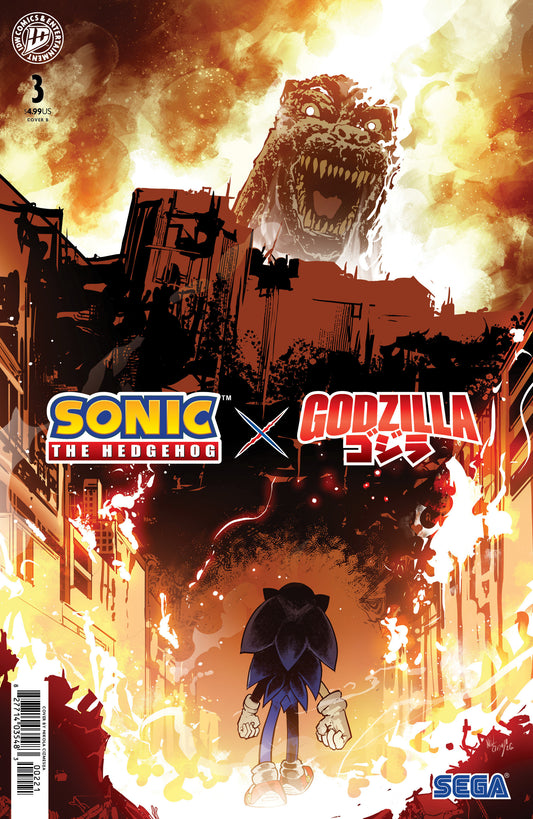 Sonic the Hedgehog x Godzilla #3 Variant B (Cizmesija) (Pre-Order by 09/07/26 | Est. In-Store: 10/14/26 | Ships after release)