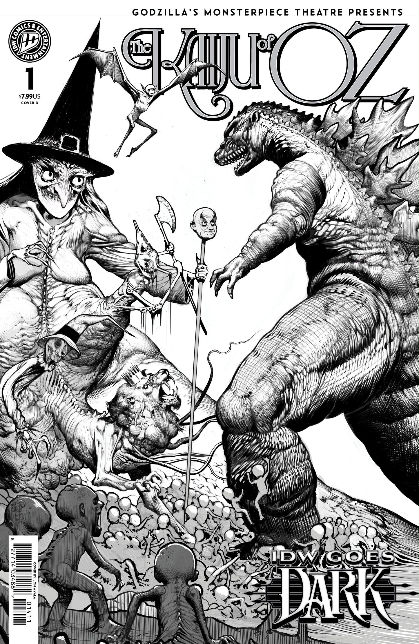 Godzillas Monsterpiece Theatre Presents: The Kaiju of Oz Variant D (Ayala IDW Goes Dark Variant) (Pre-Order by 08/31/26 | Est. In-Store: 10/07/26 | Ships after release)