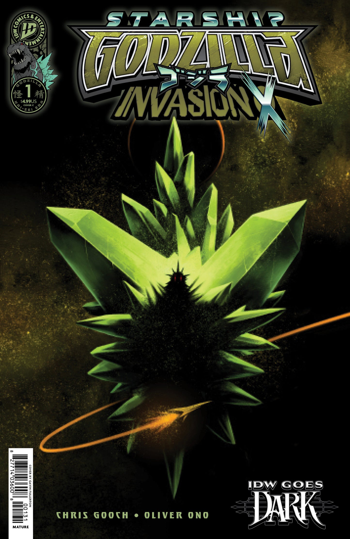 Starship Godzilla: Invasion X [Kai-Sei Era] #1 Variant C (Fullerton IDW Goes Dark Variant) (Pre-Order by 09/07/26 | Est. In-Store: 10/14/26 | Ships after release)
