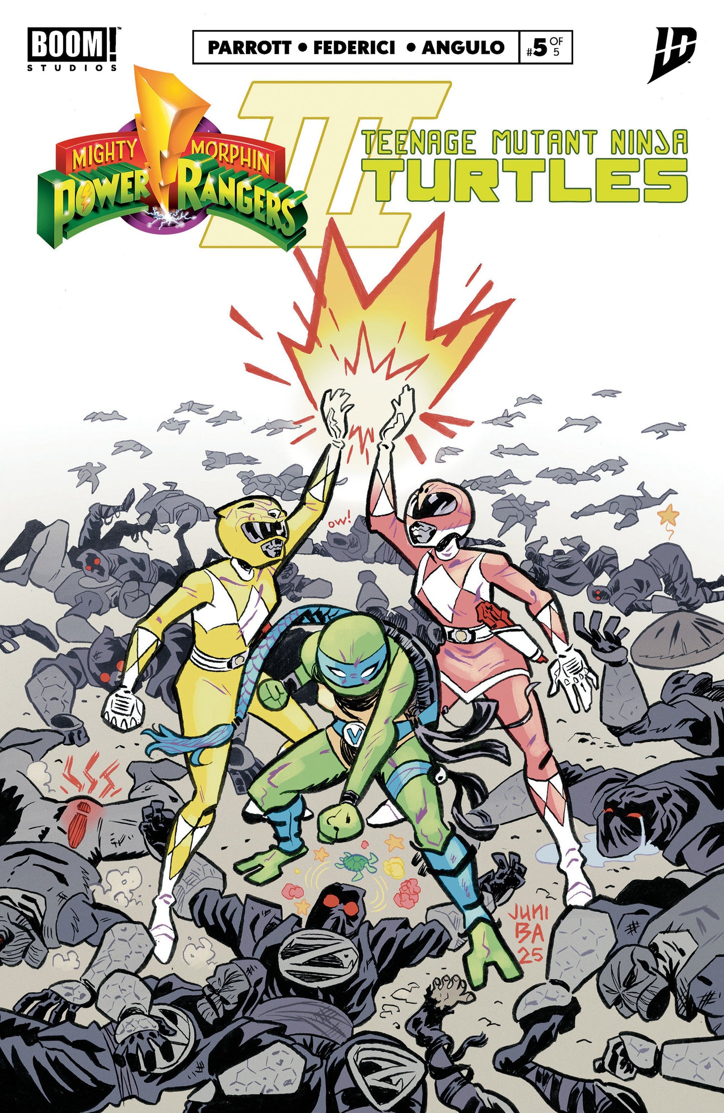 Mighty Morphin Power Rangers/Teenage Mutant Ninja Turtles III #5 B Variant (Dressed, Ba) (Order By 02/09/26) (Estimated In Store By 03/18/26)