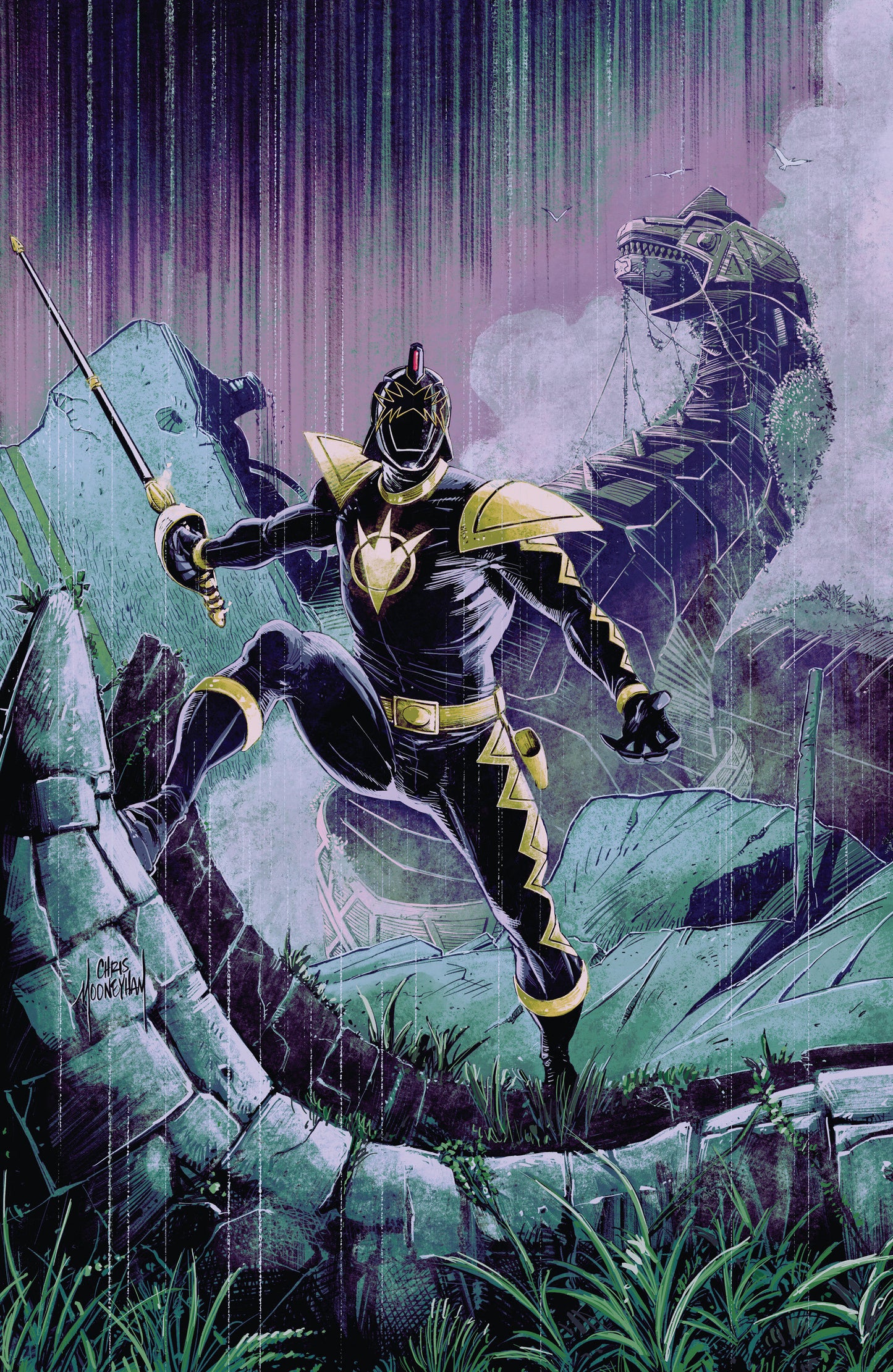 Power Rangers Green #1 C Tommy Oliver Card Stock Connecting Variant (Dressed, Mooneyham) (Pre-Order by 06/22/26 | Est. In-Store: 08/05/26 | Ships after release)