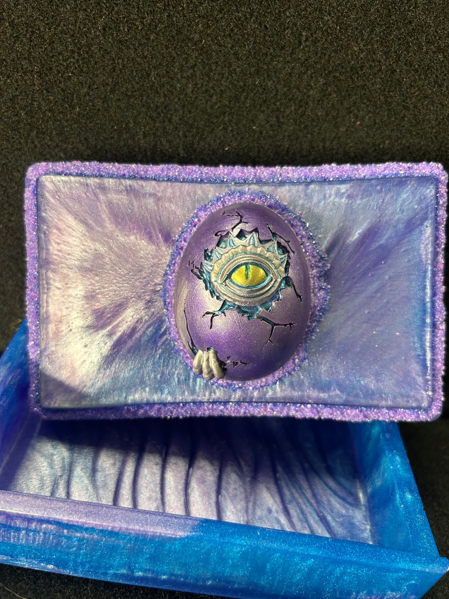 Purple Blue Dragon Egg Jewelry Box