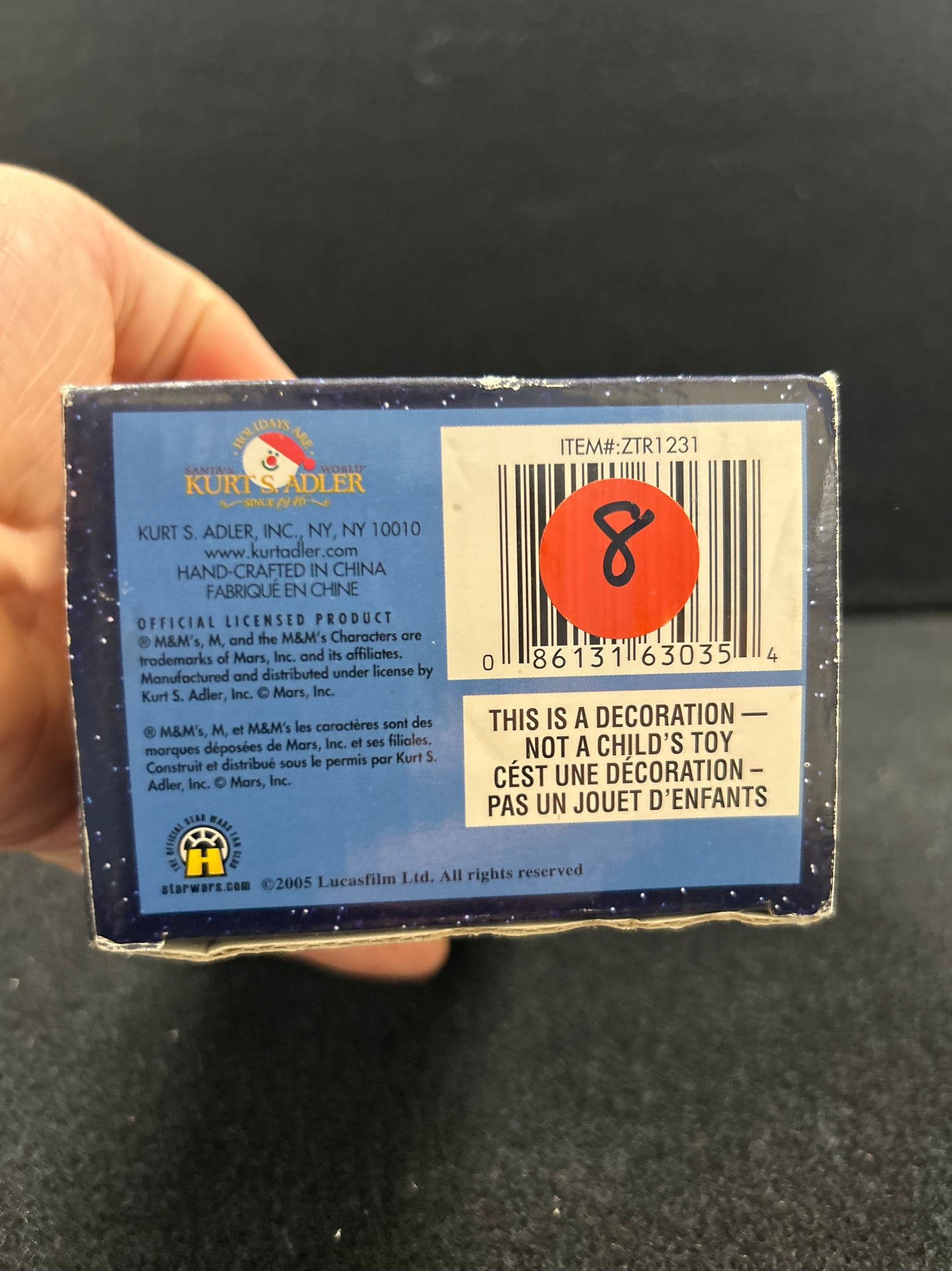 Boba Fett Blue M&M Star Wars Mpire holiday ornament