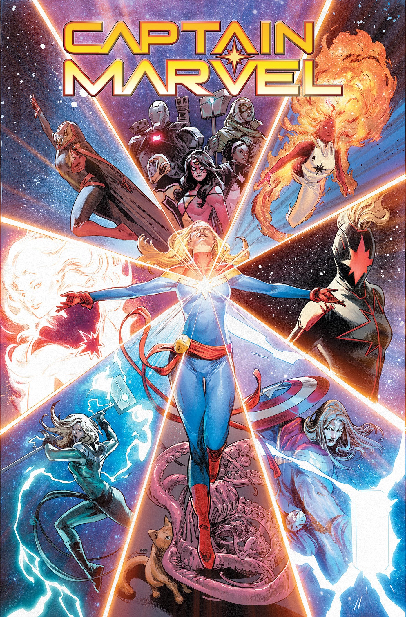 Captain Marvel: Highest, Furthest, Fastest Omnibus Carmen Carnero Cover (Order By 01/05/26) (Estimated In Store By 06/16/26)
