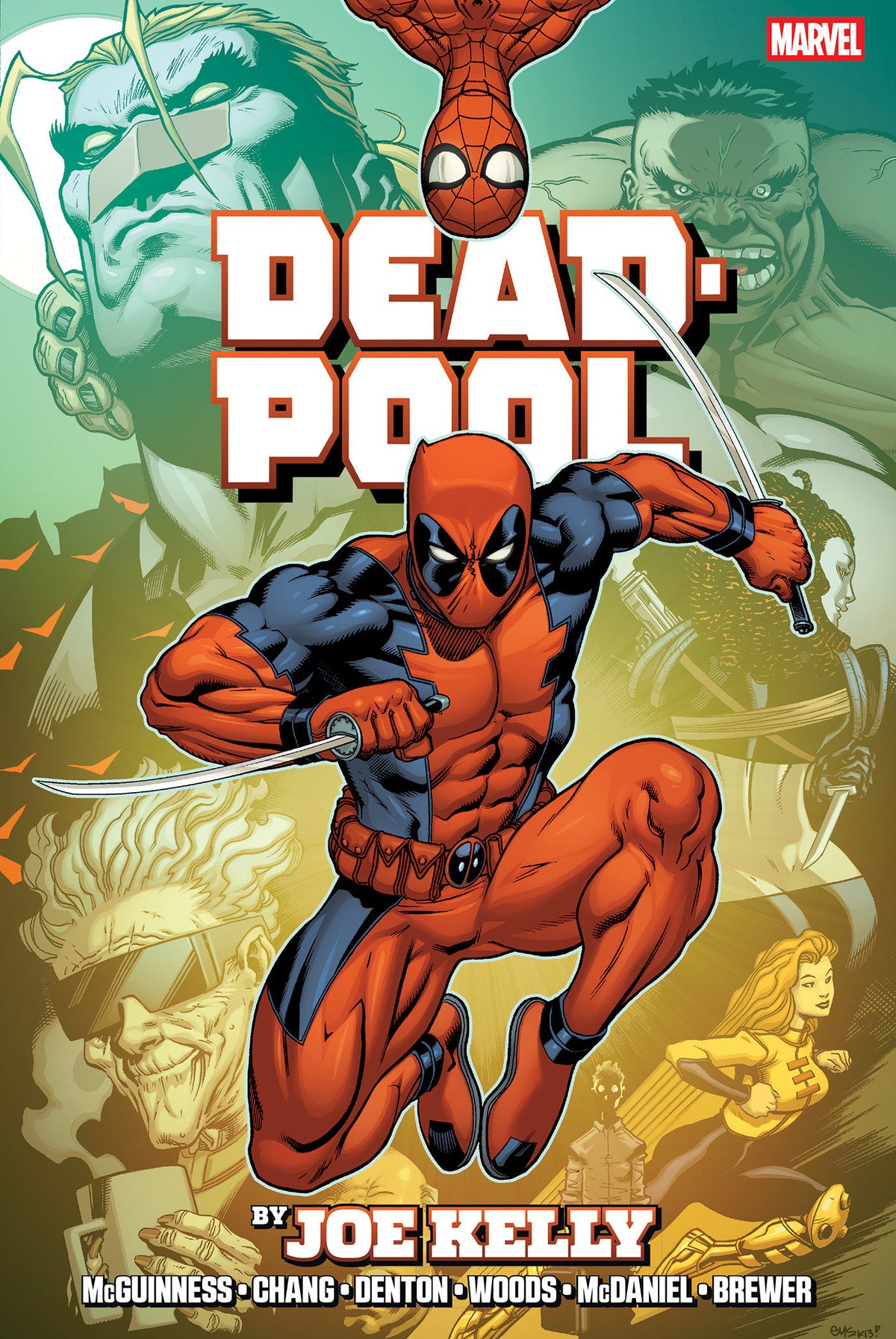 Deadpool By Joe Kelly Omnibus Ed Mcguinness Montage Cover [New Printing] (Pre-Order by 10/19/26 | Est. In-Store: 03/30/27 | Ships after release)