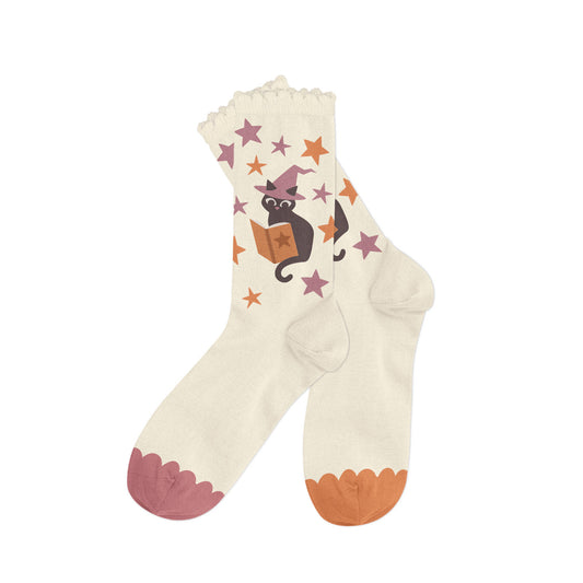 Witchy Cat Socks - Small (Order By 06/08/26) (Estimated In Store By 07/07/26) (THIS ITEM IS A PRE-ORDER AND YOU WILL NOT RECEIVE IT UNTIL AFTER THE IN STORE DATE)