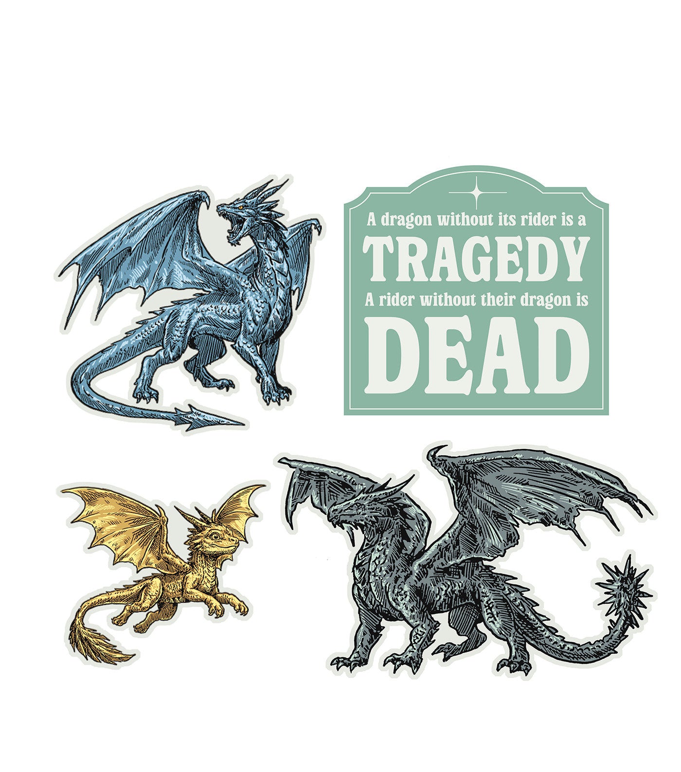 Rebecca Yarros's Fourth Wing: Dragons of Navarre Stickers - Sticker Set of 4 (Pre-Order by 07/20/26 | Est. In-Store: 06/10/26 | Ships after release)