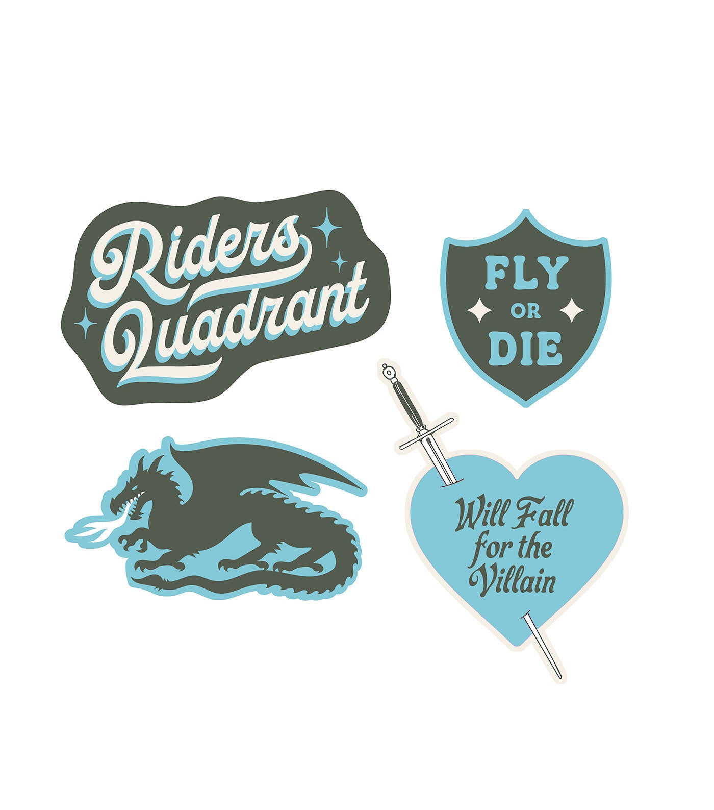 Rebecca Yarros's Fourth Wing: Fly or Die Stickers - Sticker Set of 4 (Pre-Order by 08/24/26 | Est. In-Store: 09/22/26 | Ships after release)