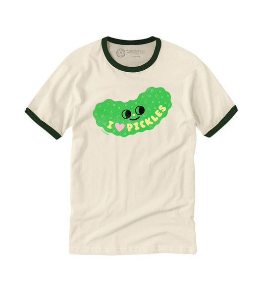 Suzy Ultman: I Heart Pickles Unisex Ringer T-Shirt XXX-Large (Pre-Order by 08/17/26 | Est. In-Store: 09/15/26 | Ships after release)