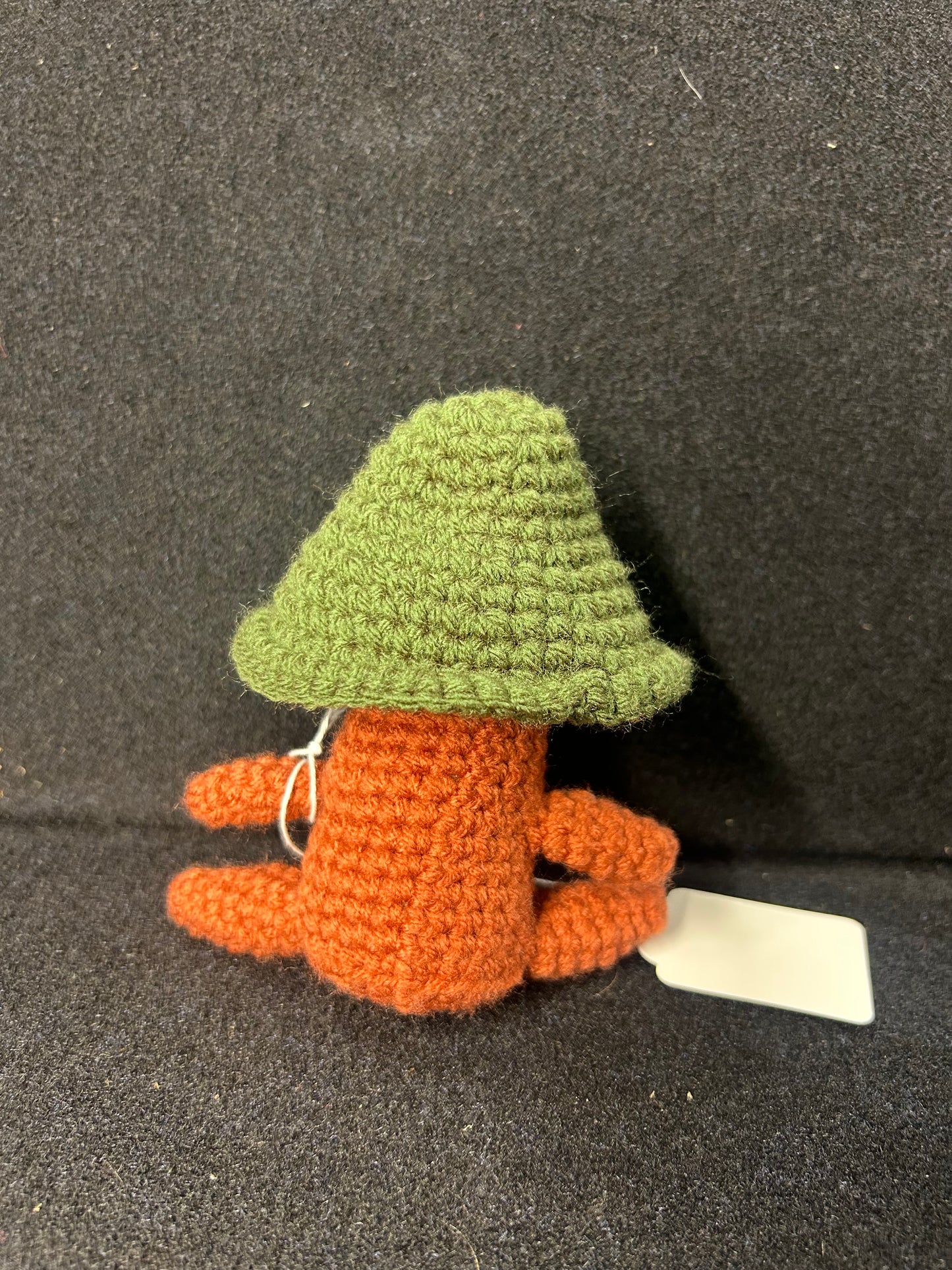 Green Brown Crochet Mushroom