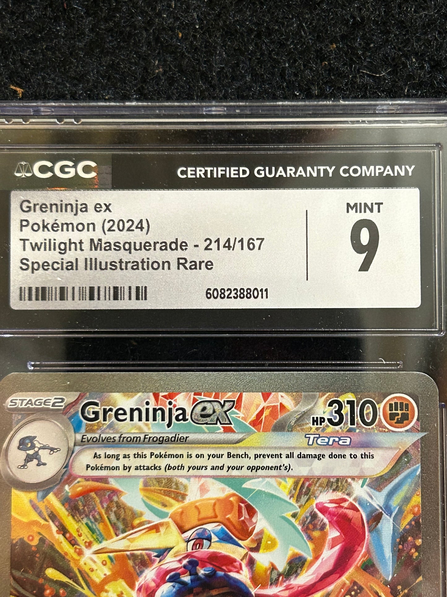 Greninja ex Pokemon (2024) CGC 9 Twilight Masquerade - 214/167 Special Illustration Rare