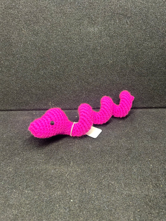 Pink Crochet Snake