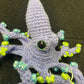 Blue Crochet Octopus with Butterflies