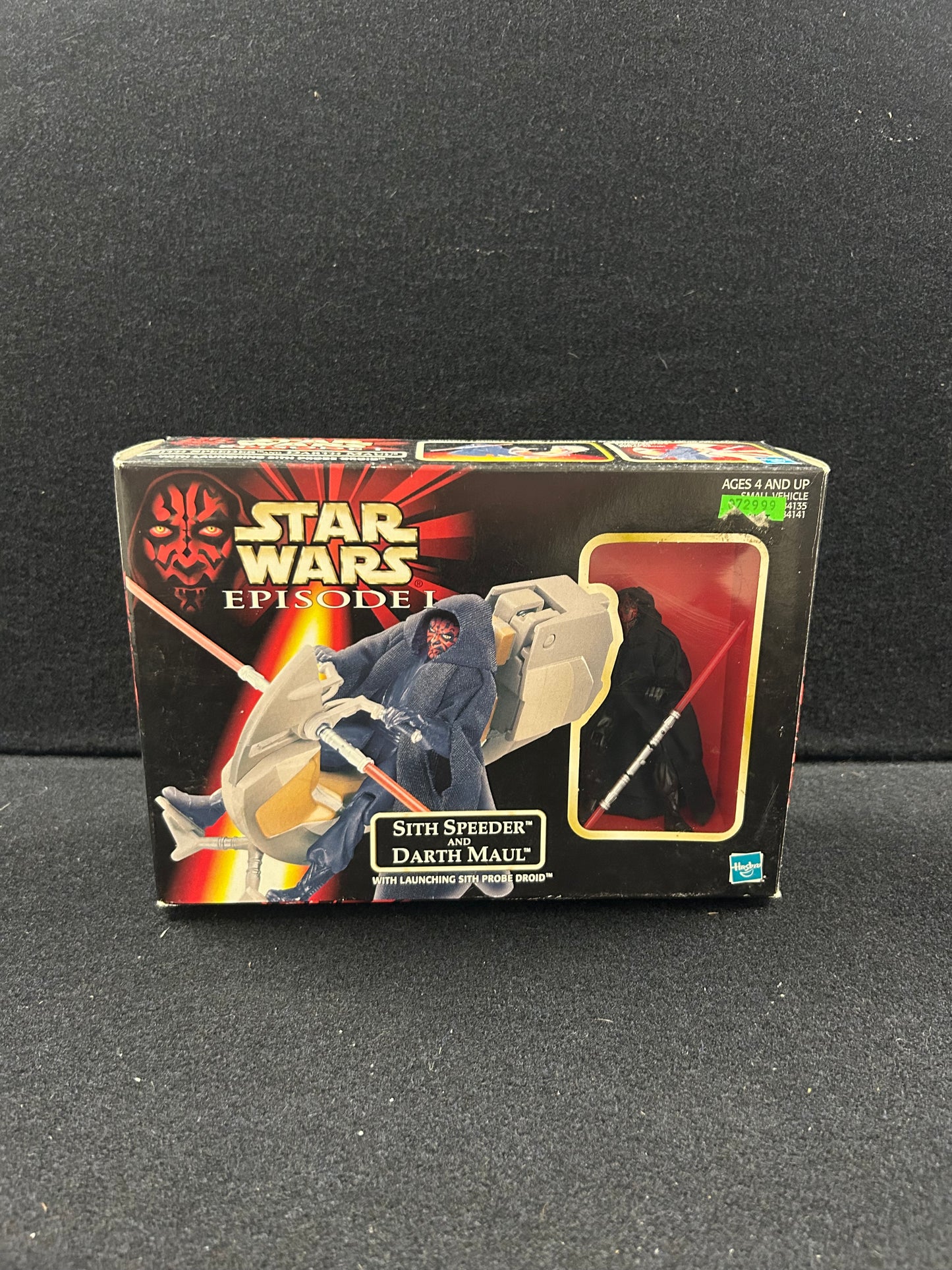 Star wars episode 1 sith speeder and darth maul with launching sith prob droid Hasbro