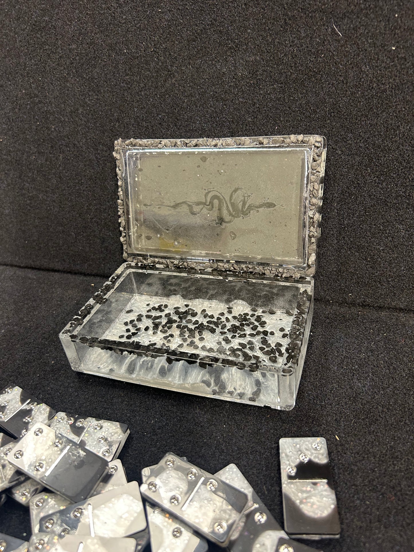 Black White Snake Jewelry Box