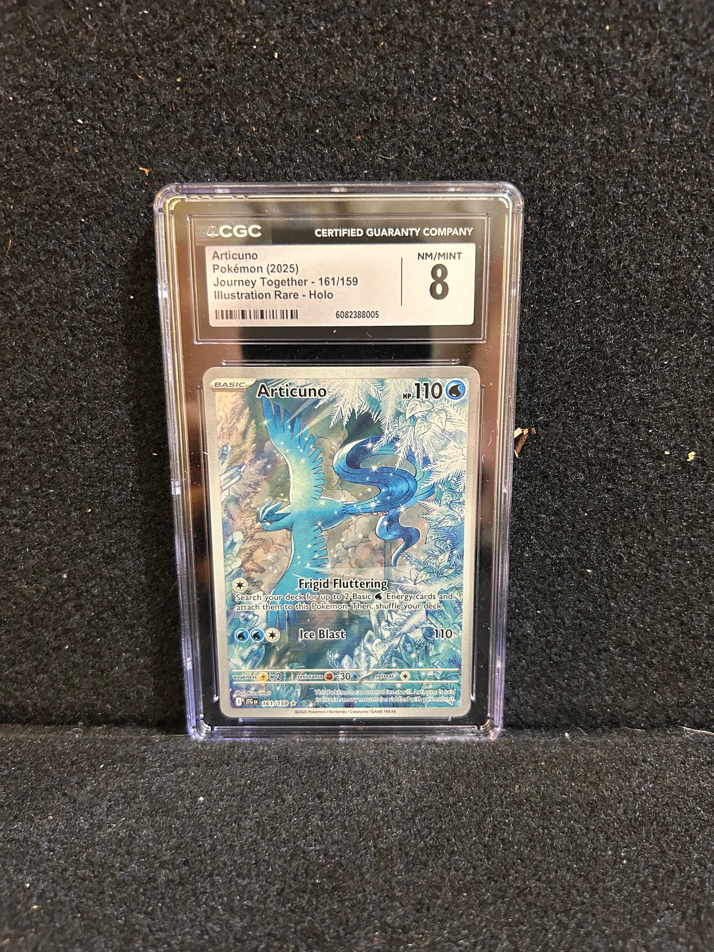 Articuno – Pokémon (2025) – Journey Together – 161/159 – Illustration Rare – Holo – CGC 8 Near Mint