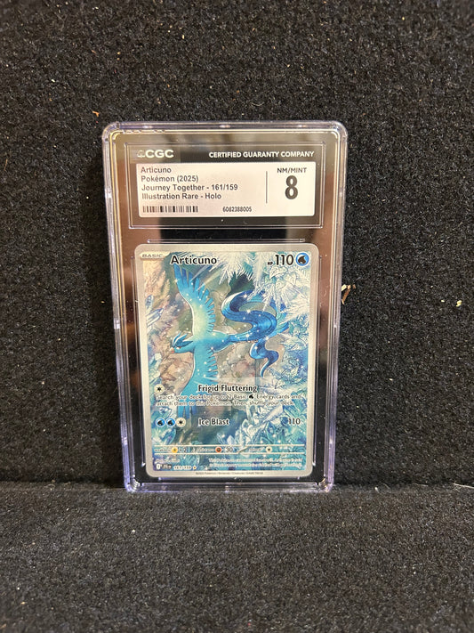 Articuno – Pokémon (2025) – Journey Together – 161/159 – Illustration Rare – Holo – CGC 8 Near Mint
