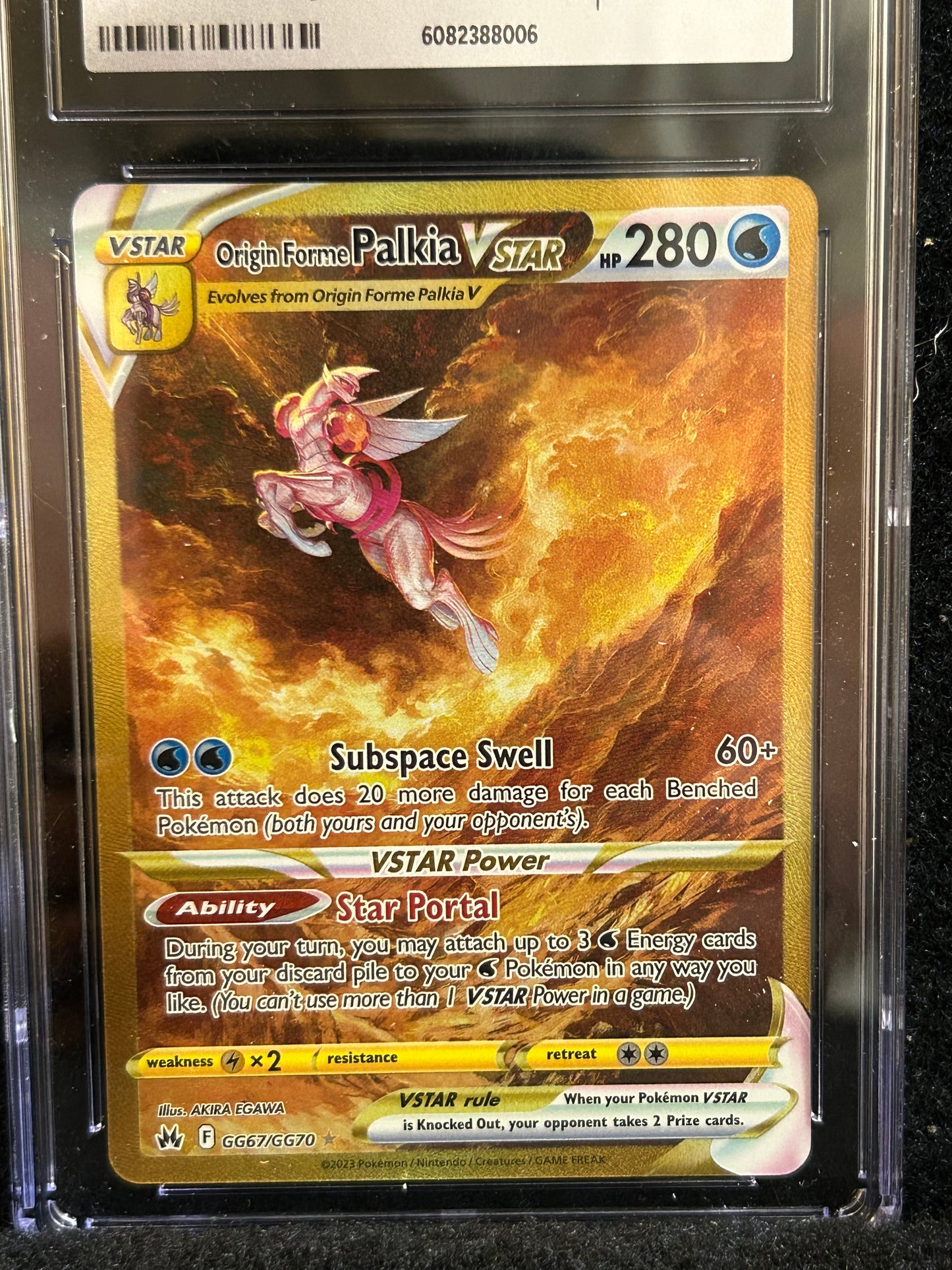 Origin Forme Palkia VSTAR – Pokémon (2023) – Crown Zenith – GG67/GG70 – Galarian Gallery – Holo – CGC 10 Gem Mint