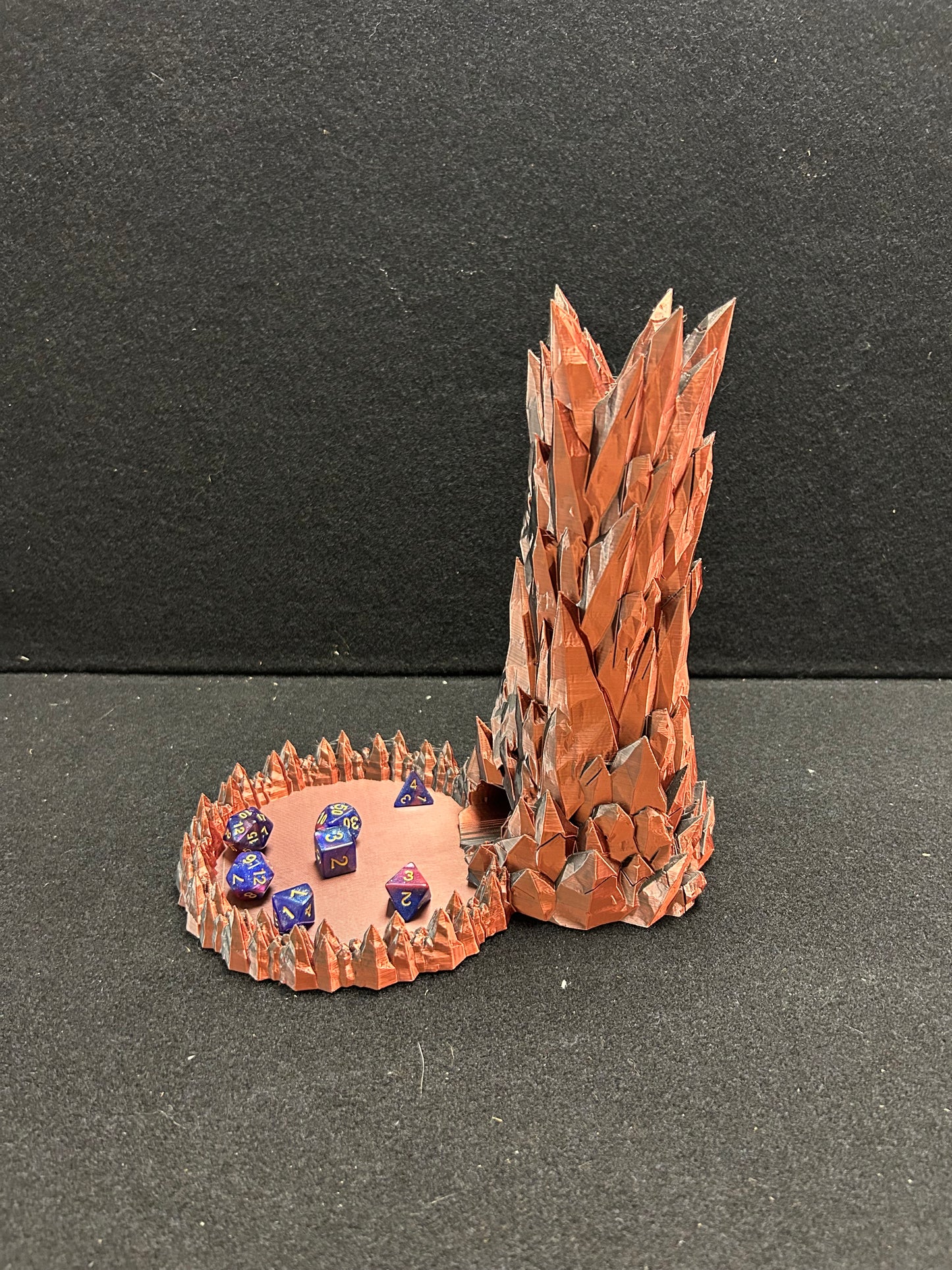 3D Printed Spiky Dice Tower