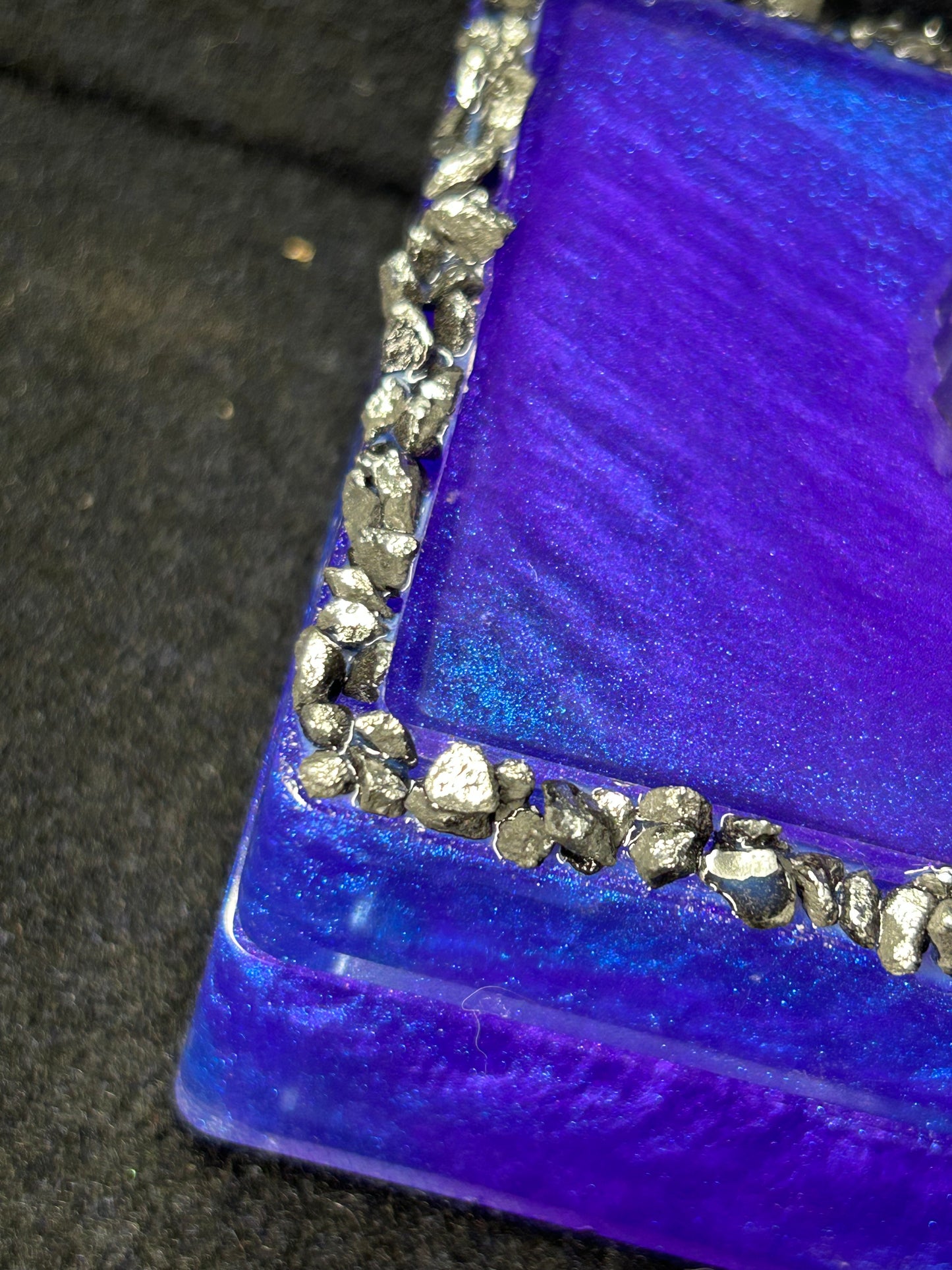 Purple Blue Heart Jewelry Box