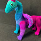 Pink Purple Blue Crochet Dragon
