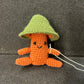 Green Brown Crochet Mushroom
