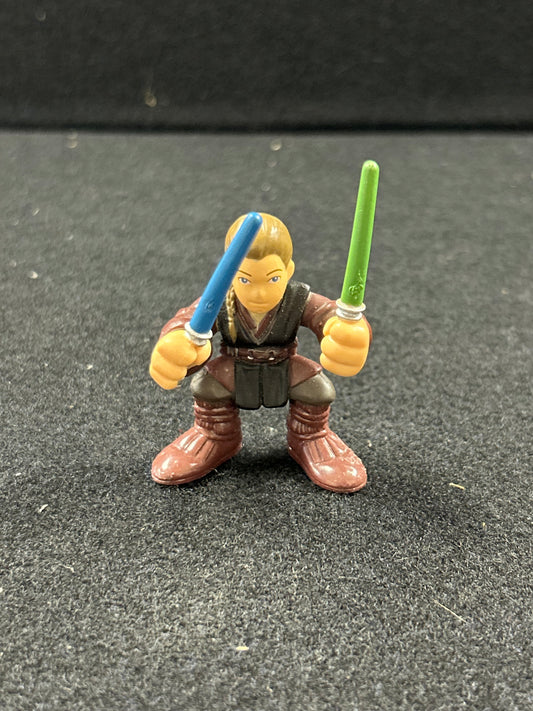 Anakin Skywalker with blue and green lightsabers mini figure