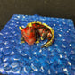 Blue Jewelry Box with Red and Black Baby Dragon