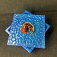 Blue Jewelry Box with Red and Black Baby Dragon