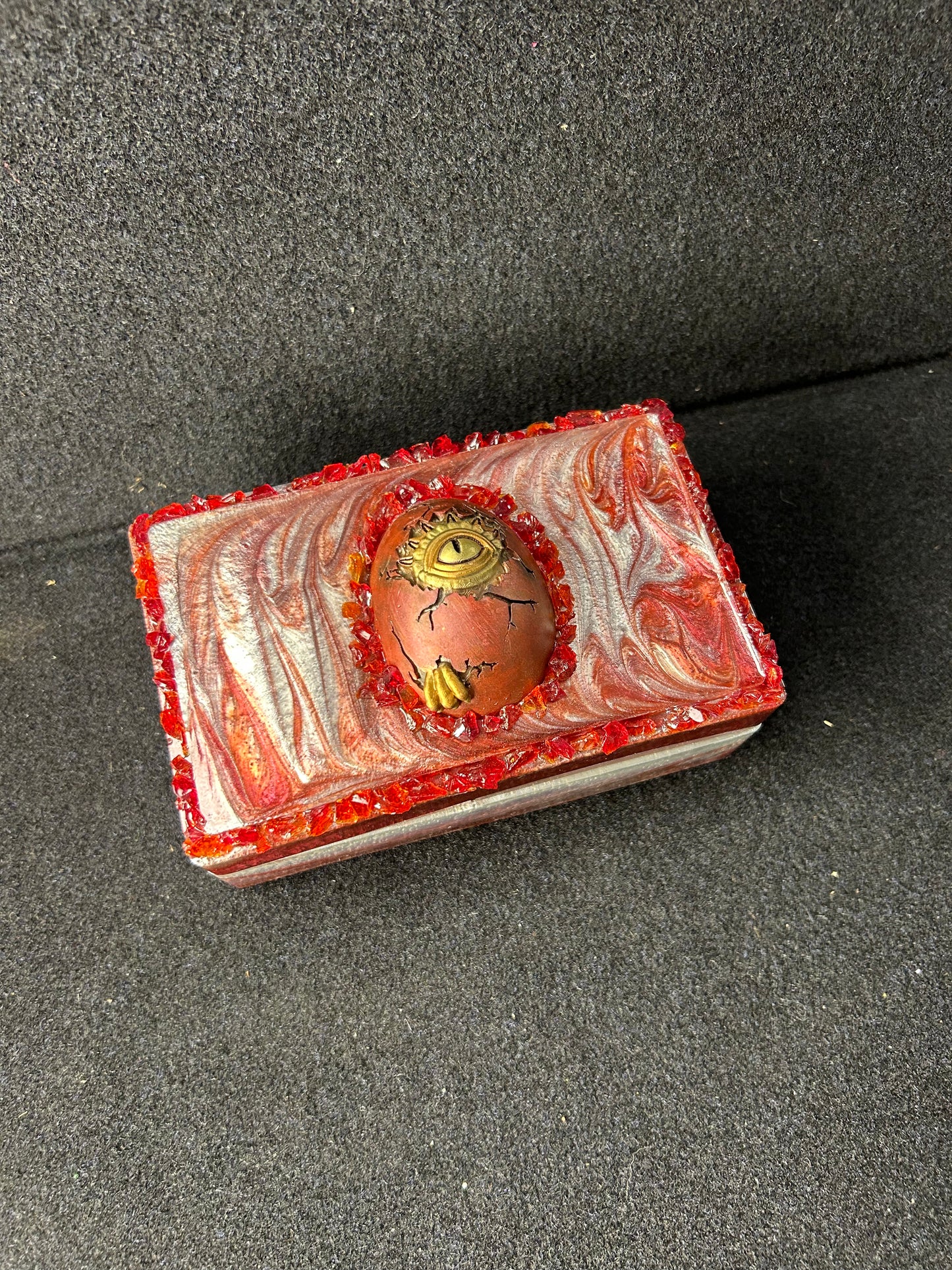 Red Dragon Egg Jewelry Box