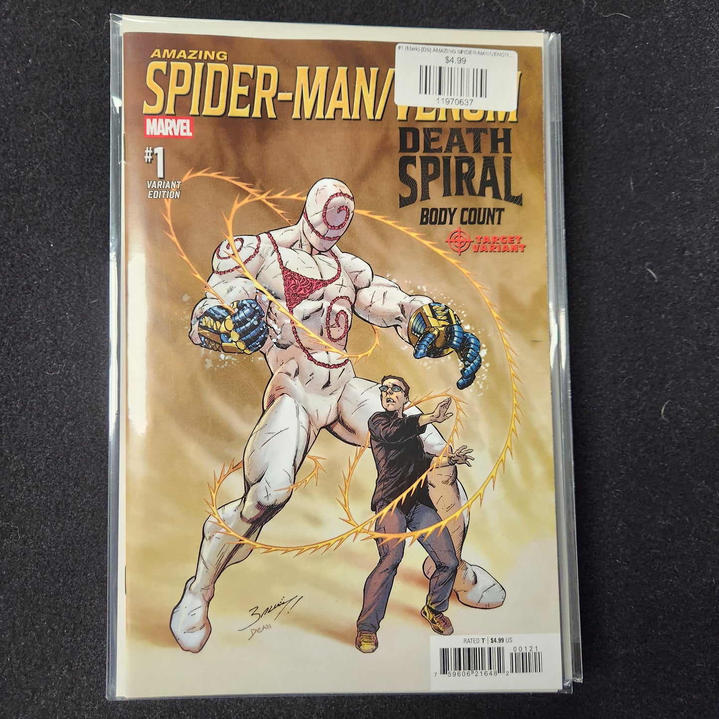 #1 (Mark) [DS] AMAZING SPIDER-MAN/VENOM: DEATH SPIRAL - BODY COUNT (MARK BAGLEY CLASSIFIED TARGET VARIANT [DS])