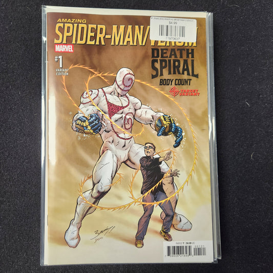 #1 (Mark) [DS] AMAZING SPIDER-MAN/VENOM: DEATH SPIRAL - BODY COUNT (MARK BAGLEY CLASSIFIED TARGET VARIANT [DS])