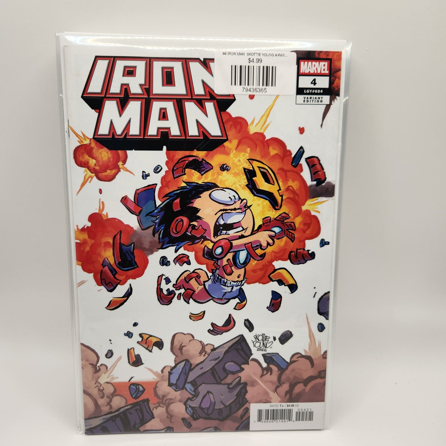 #4 IRON MAN  SKOTTIE YOUNG 4-PART CONNECTING VARIANT