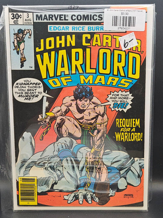 #3 John Carter Warlord of Mars (1977 Marvel)