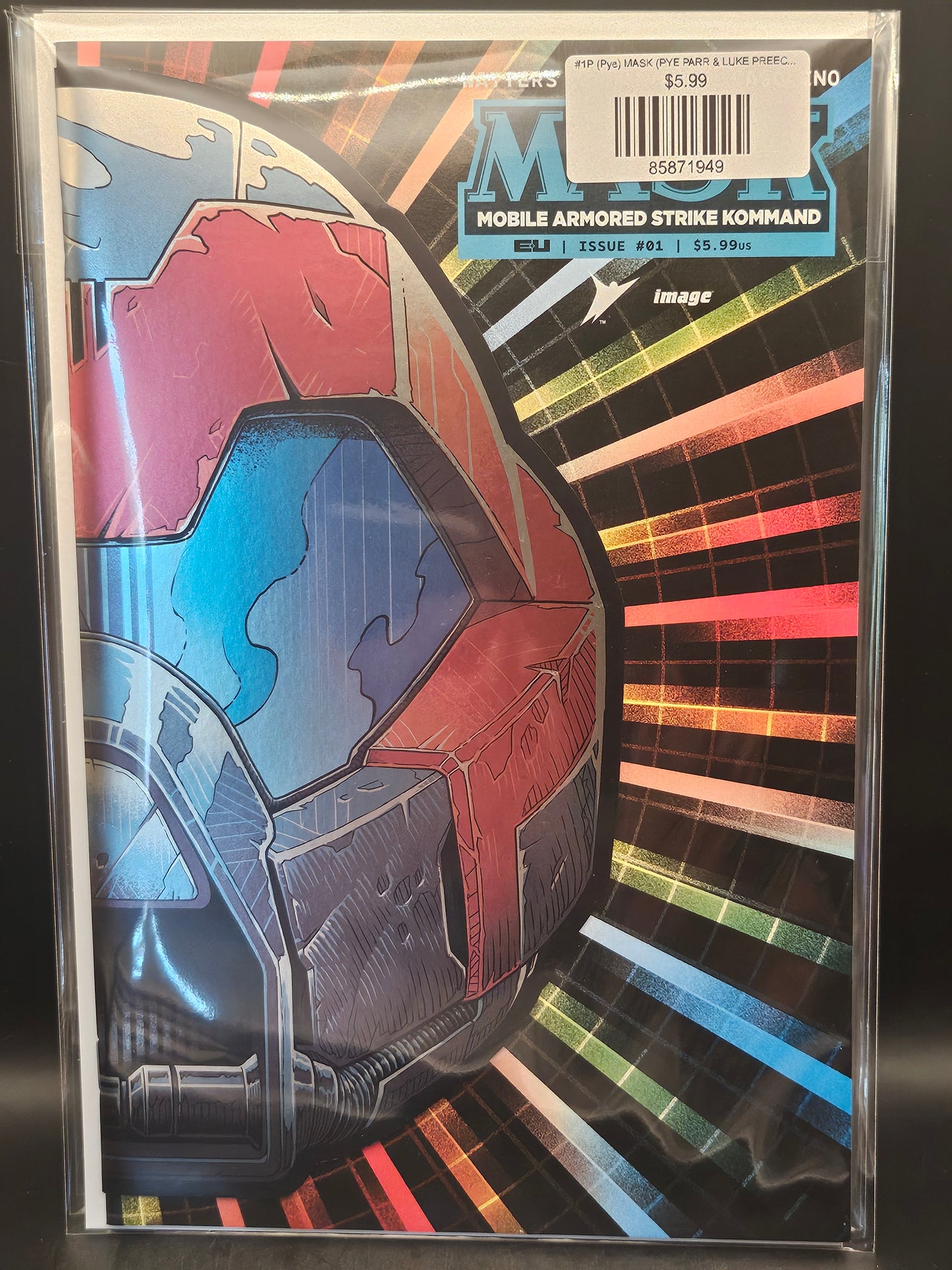 #1P (Pye) MASK (PYE PARR & LUKE PREECE & ANDRES JUAREZ DIE CUT FOIL MASK VAR)