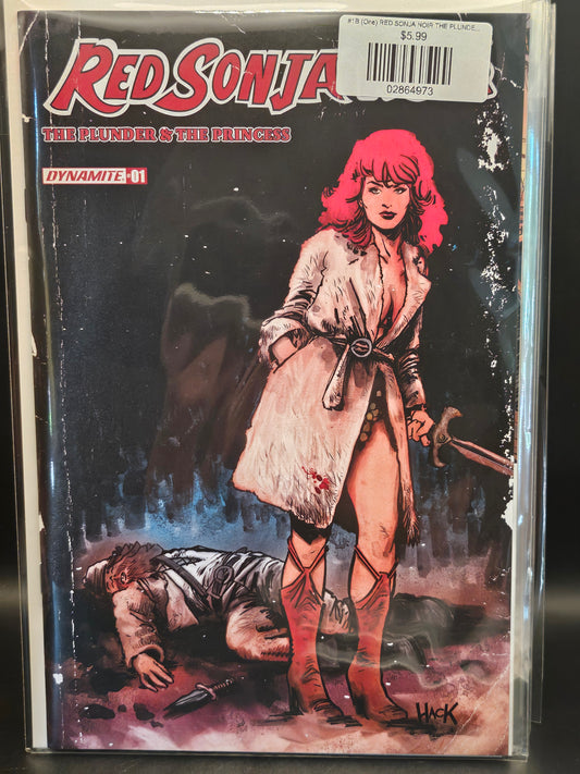 #1B (One) RED SONJA NOIR THE PLUNDER AND THE PRINCESS (ONE SHOT ROBERT HACK VAR)