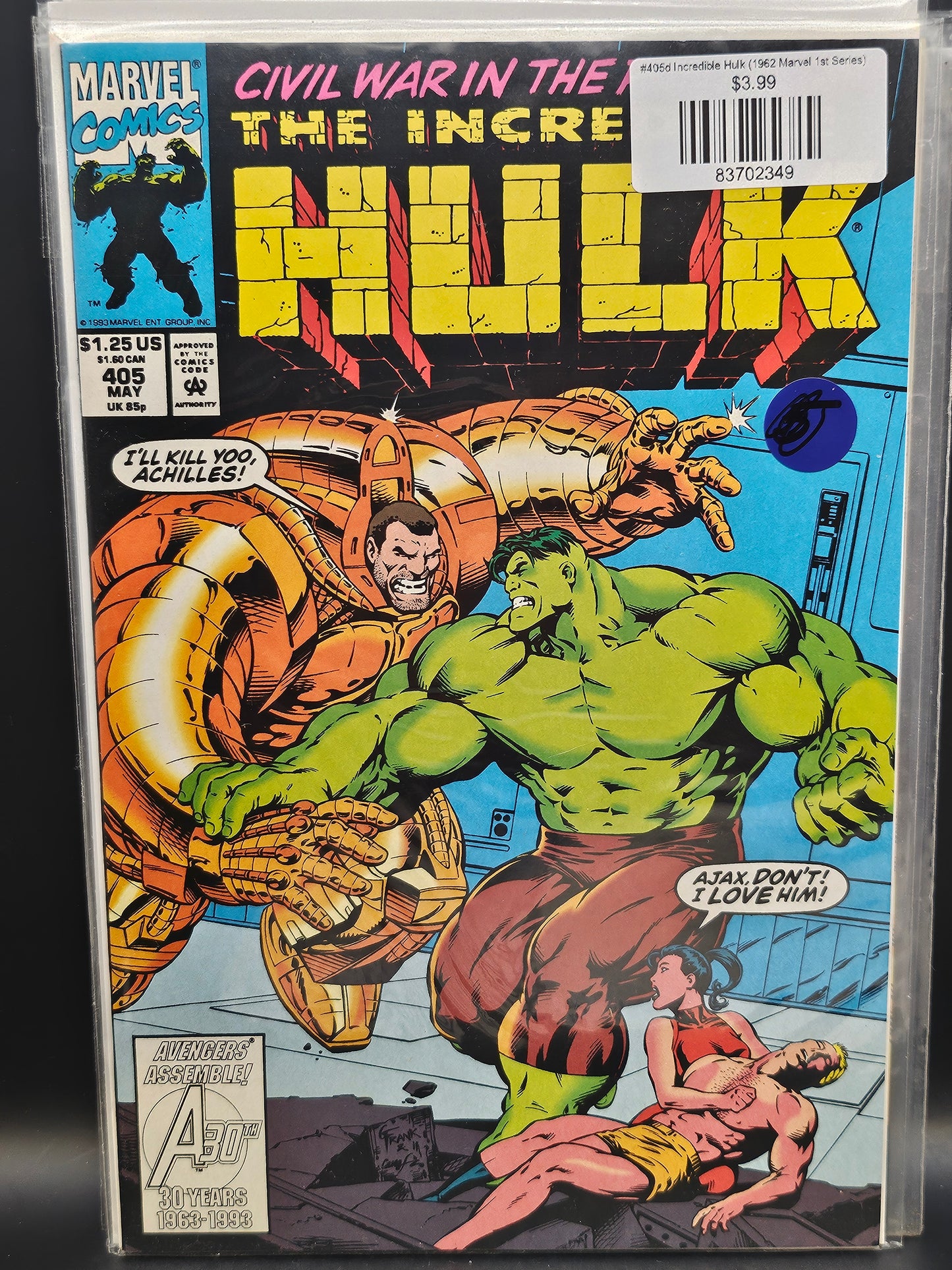 #405d Incredible Hulk (1962 Marvel 1st Series)