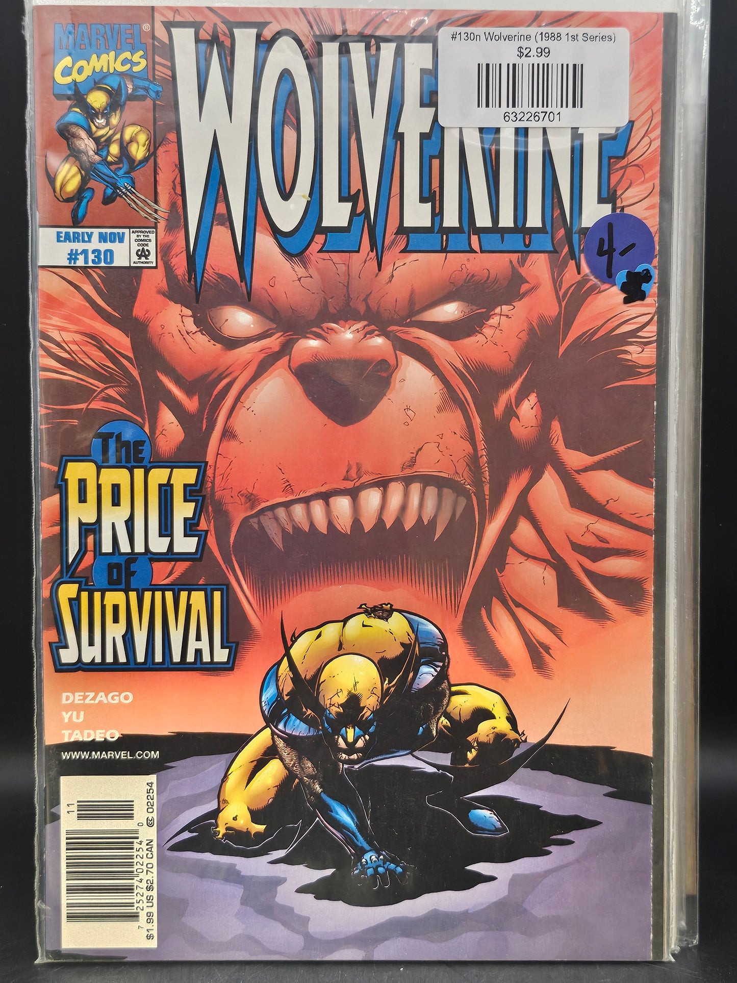 #130n Wolverine (1988 1st Series)