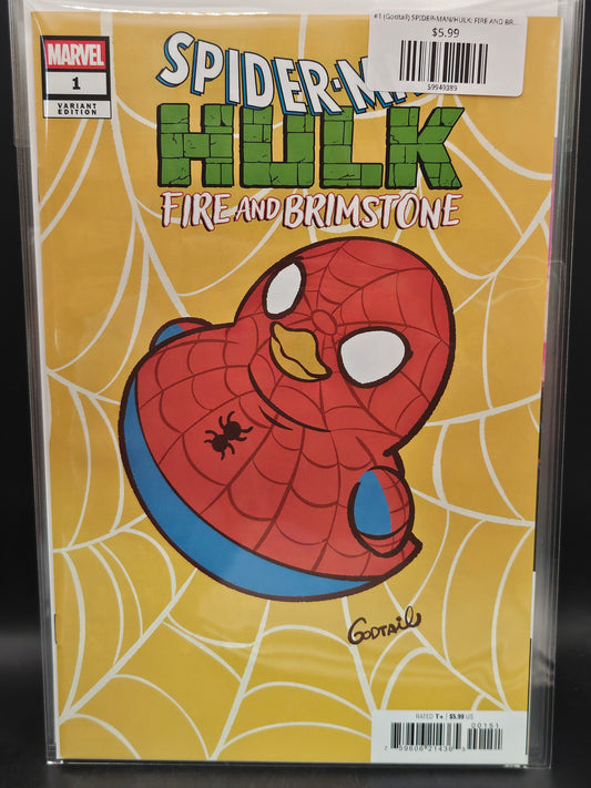 #1 (Godtail) SPIDER-MAN/HULK: FIRE AND BRIMSTONE (GODTAIL MARVEL DUCK VARIANT)
