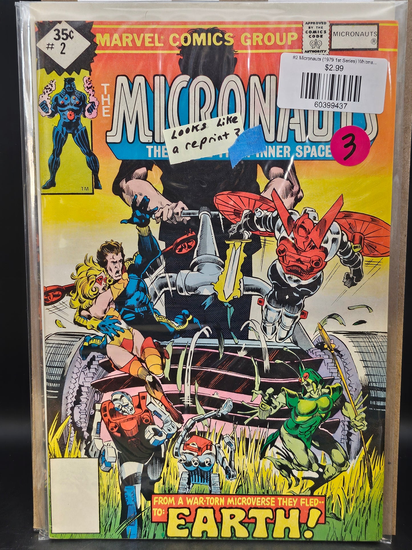 #2 Micronauts (1979 1st Series) Whitman Variants